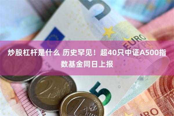 炒股杠杆是什么 历史罕见！超40只中证A500指数基金同日上报